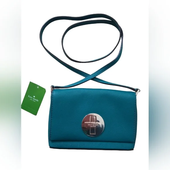 🔥SOLD 🔥 Kate Spade Sally Teal Small Crossbody Purse - Picture 4 of 4